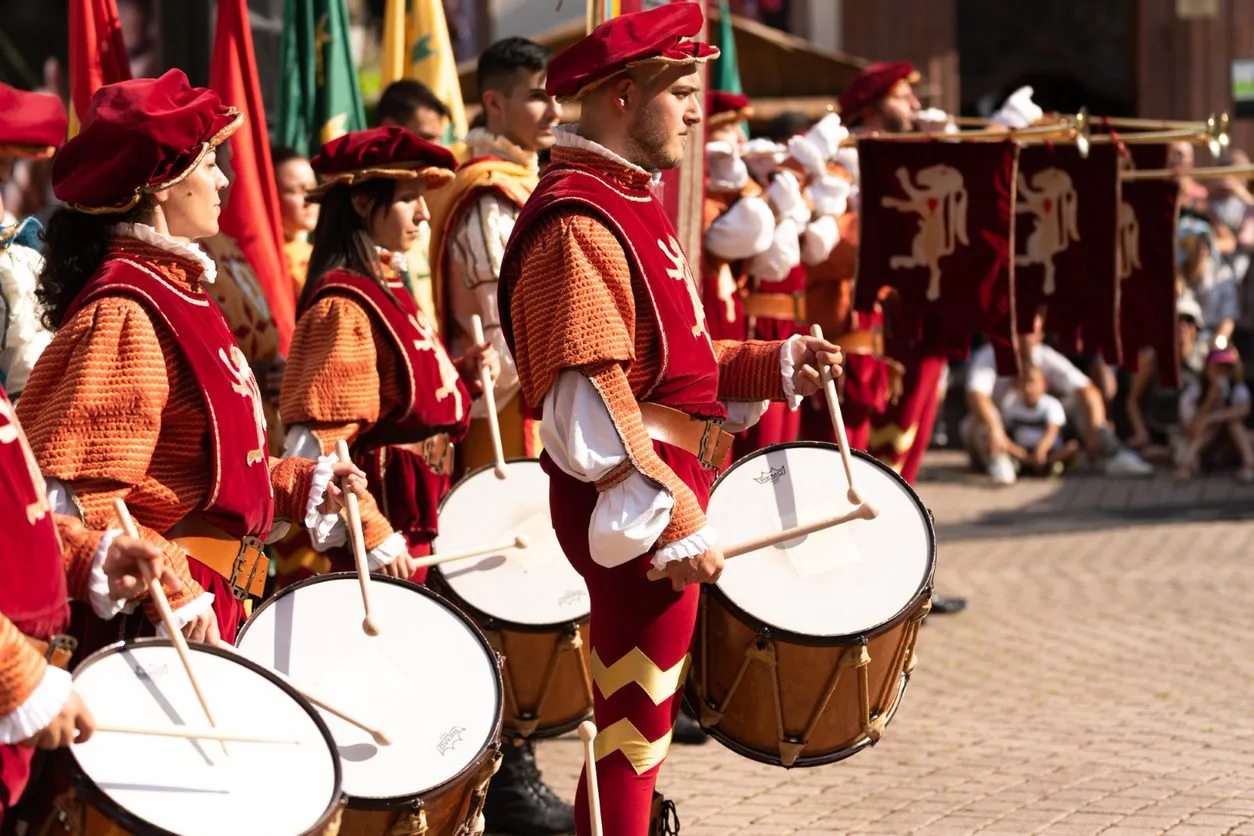 Drummers Musicians Flag Throwers of the Rioni of Cori